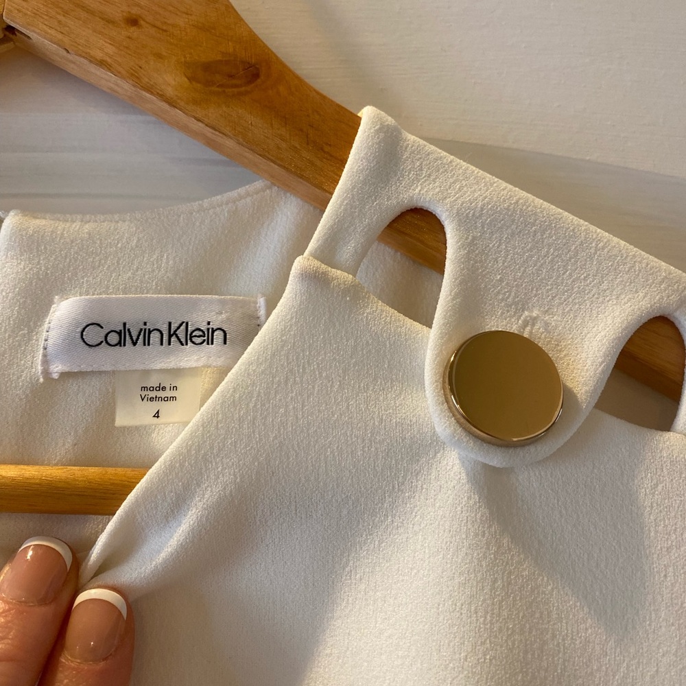 calvin klein white midi